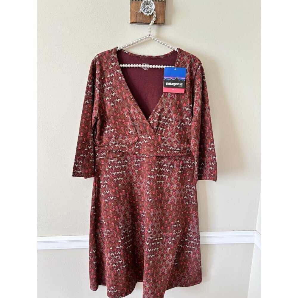 NWT Patagonia Womens Size XL Margot Dress Long Sleeve Slim Fit